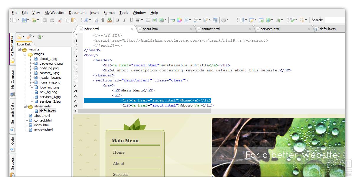 CoffeeCup HTML Editor,html编辑器,html编辑器下载